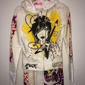 Crystal Rock Christian Audigier Sweat Suit 157